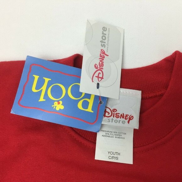 Disney Youth Winnie The Pooh Red Crewneck Pullover Sweatshirt Size Small 6X - Picture 5 of 8